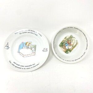 Peter Rabbit by Wedgwood Child Bread Butter Plate and Coupe Cereal Bowl Set